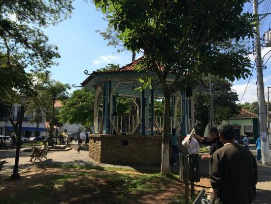Coreto na praça do Centro Histórico de Bananal, São Paulo, Brasil